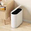 Plastic Trash Can Press Type Gap Trash Bin with Lid Large Capacity Household Toilet Garbage Bin Bathroom Cleaning Accessories