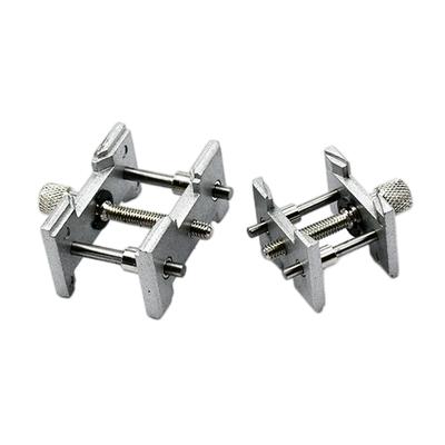 2Pcs Watch Movement Holder Repair Tool Alloy Extensible Reversible Clamp for Watchmaker