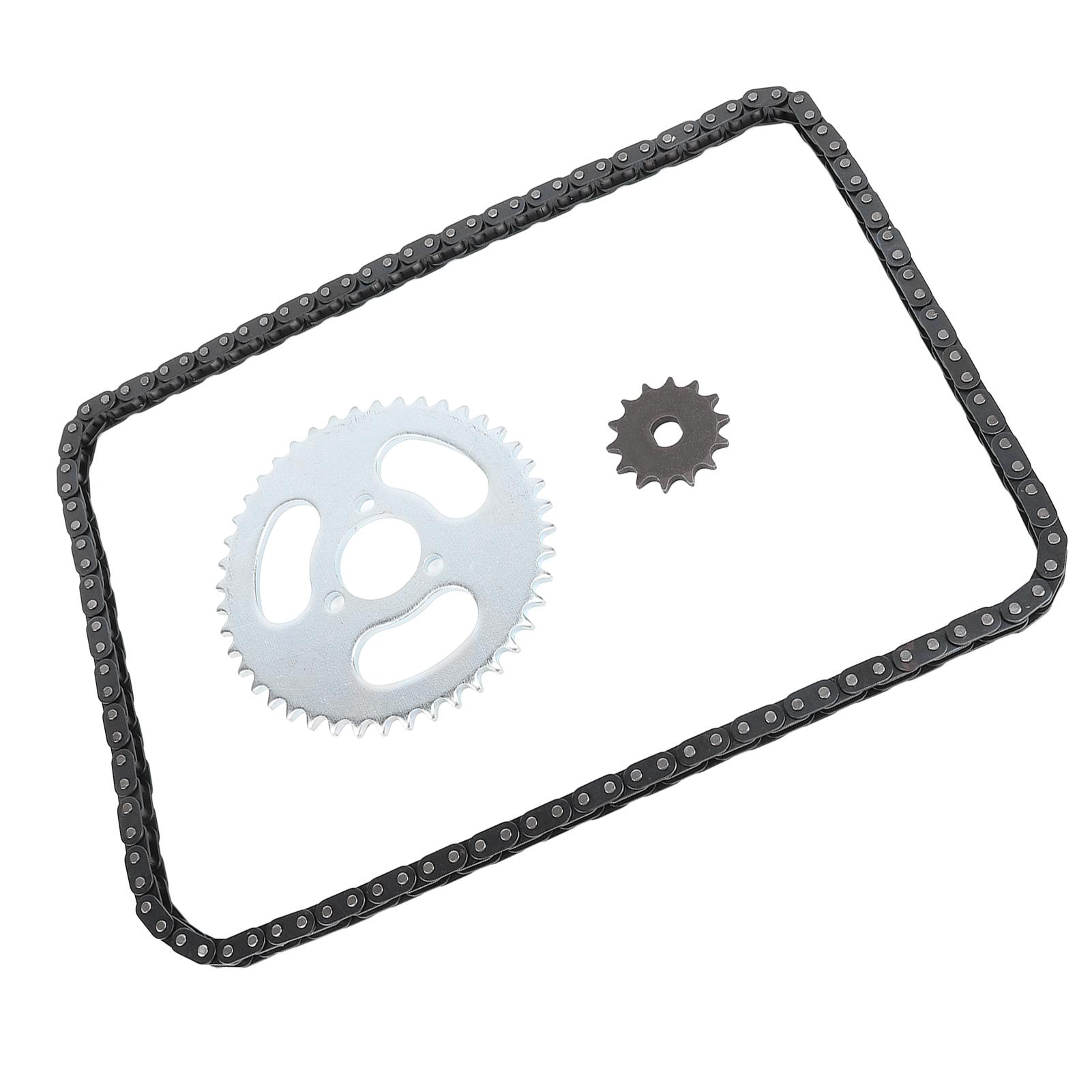 

Комплект звездочек T8F Сталь 14T Передняя звездочка 44T 3 отверстия Задняя звездочка Комплект с цепью 120 звеньев