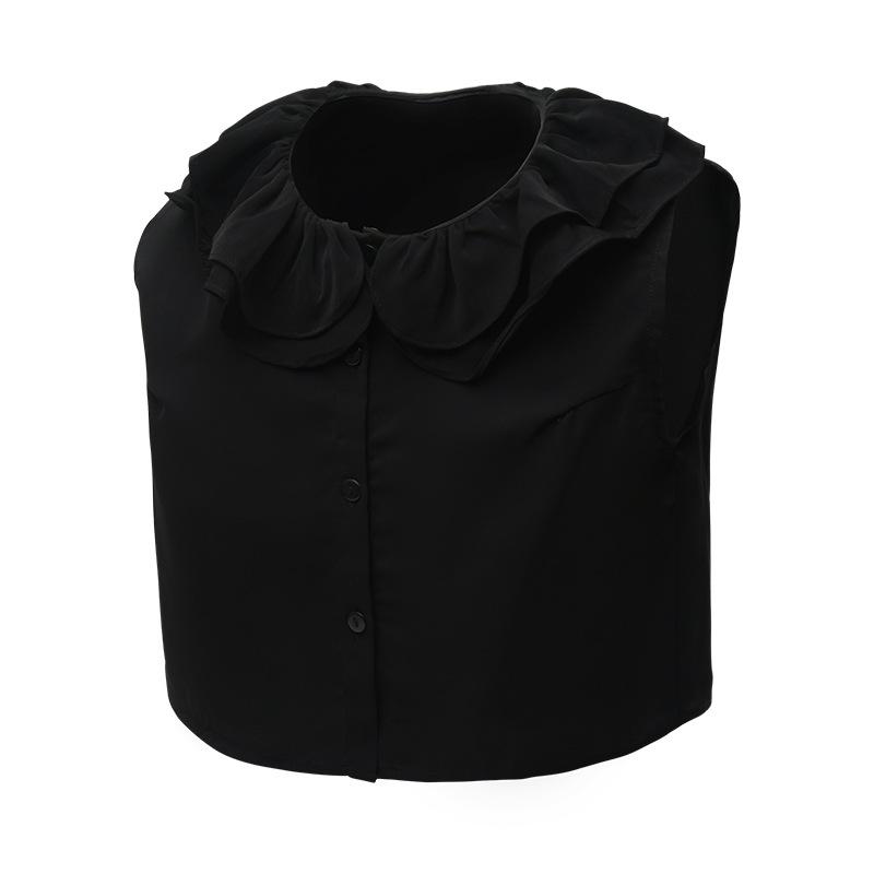 Double Layers Fake Collar for Women's Shirt Detachable Collar False Collar Top Girls Removable Sweater Shirt Clothing Accessory