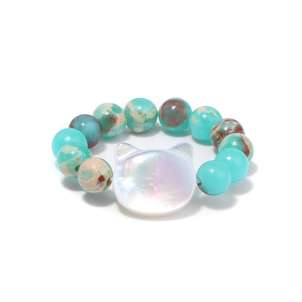 4mm Beads Rings For Women Men Trendy Cuboid Beaded Rings Chakra Healing Quartzs Finger Rings Handmade Hit Rings Jewelry Party