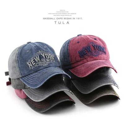 Men Hat Baseball Hat Men Women Adjustable Perforated Denim Punk Style High Quality Cotton Trendy Sunscreen Hat