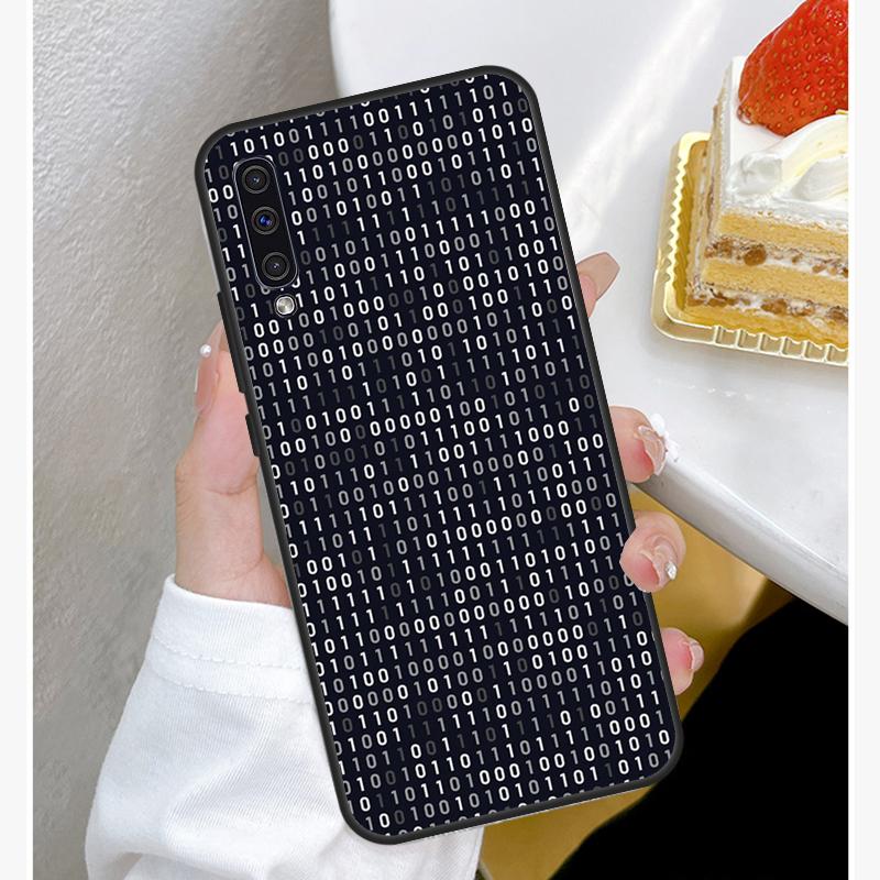 

Чехол от дождя с двоичной матрицей для Samsung A12 A32 A42 A52 A72 A52S A03S A21S A11 A31 A51 A71 A10 A50 A70, полное покрытие Samsung A72