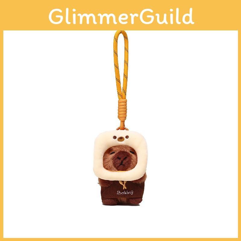 Toast Bread Hat Capybara Plush Keychain With Cartoon Pendant Bag Decoration Gift
