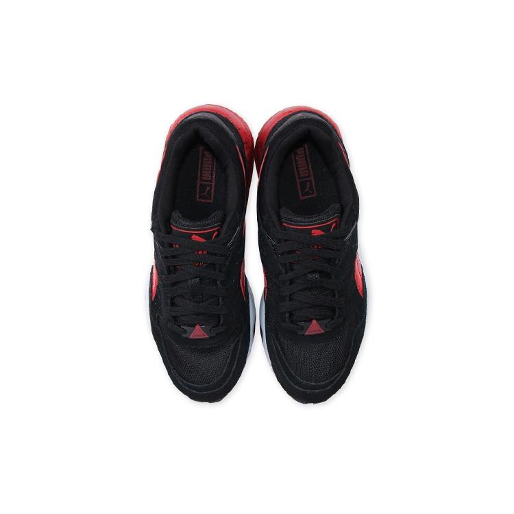 Puma R698 Block Low Top Running Shoes Black/Red Men's 360030-02