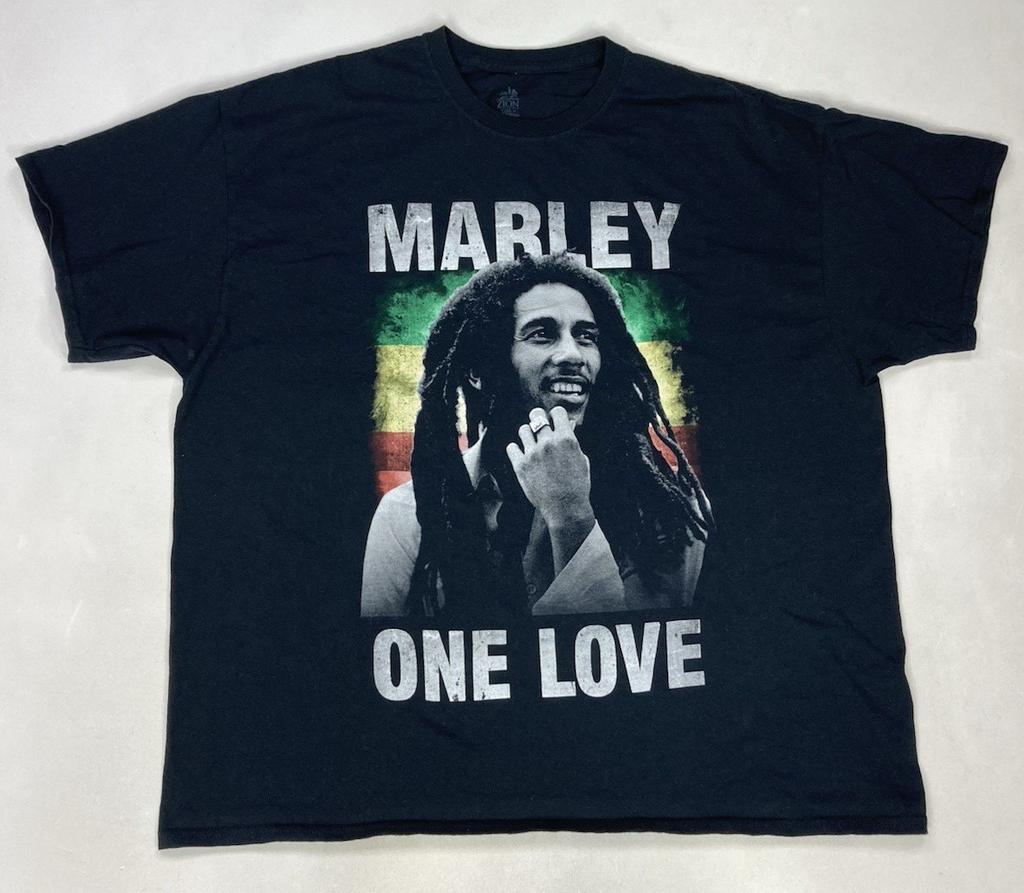 Bob Marley One Love Graphic T-shirt Men XXL Black Short Sleeve Music