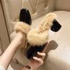 Mao Mao Hausschuhe Tragetasche Kopf Jahr Müller Schuhe Tägliche Retro Halbschuhe Internet-Berühmtheit Hoher Absatz Britischer Stil