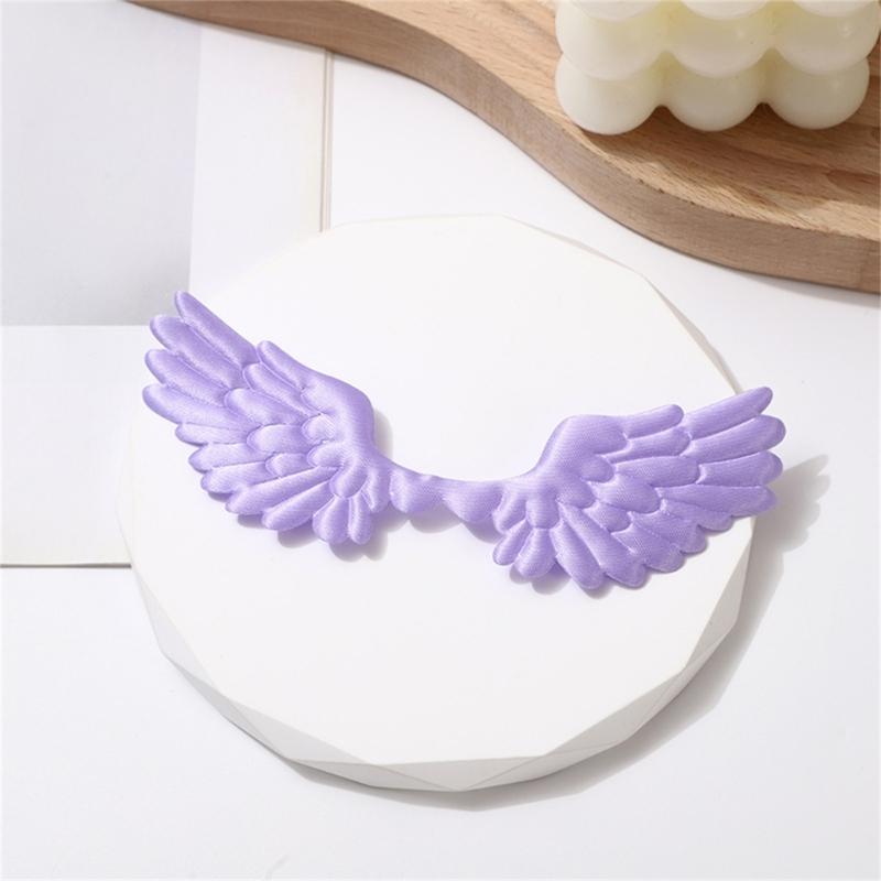 10Pcs Fabric Wing Charm Embossed Fabric Wing Appliques For Handmade Art Craft Home Decoration Clothing Sewing Craft