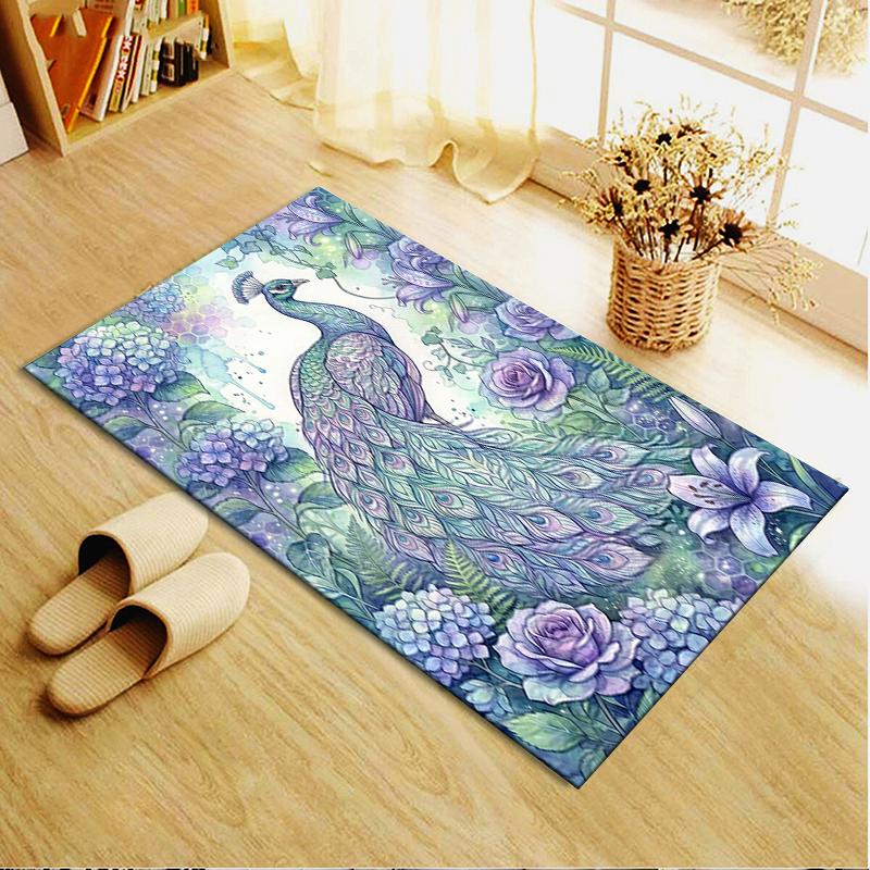 2025 New Peacock Carpet Rug for Living Room Bedroom Home Sofa Decoration,Kids play Non-slip Floor Mat121