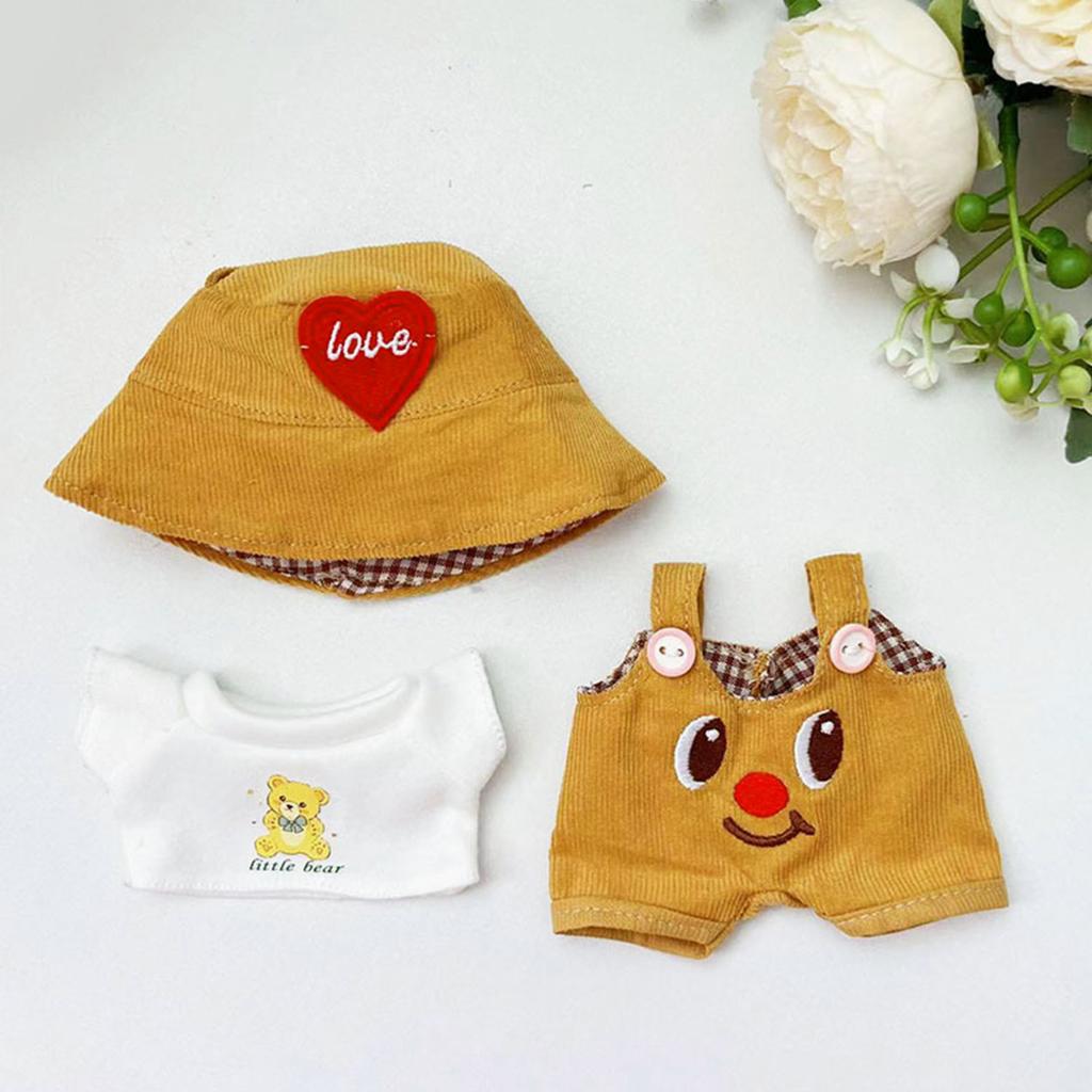 Cute Plush Doll Clothes, Cute Plush Dolll Clothes Suit for 6 Inches Labubu, Doll Clothes Accessories Set for Birthday Gifts