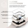 Tempered Glass Screen Protector for Apple Watch Case 45mm/41mm/40mm Series 9/8/7/6/se/5/4 Diamond PC  for iWatch 38mm/42mm/44mm