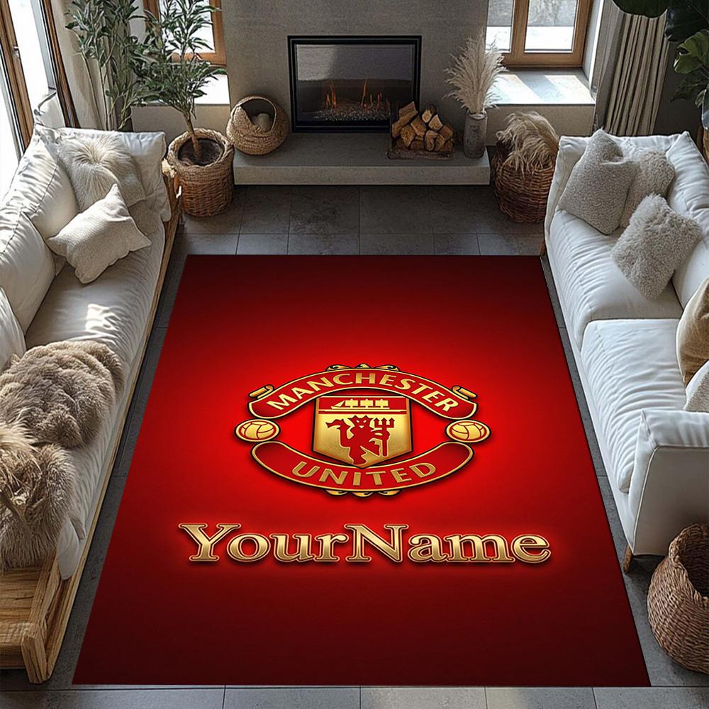Manchester Personalized Text Area Rug Design for Foyer Kitchen Living Rooms Decorate room Anti-slip Rug Anime Office Decor Spiritual Gift