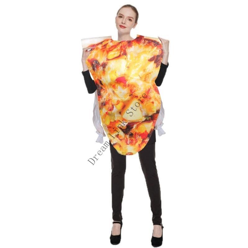Q1FD Funny Fancy Dress Outfit Funny Cake Pizza Bread Hamburger Costume For Men Women Festival Gathering Cosplay Parties