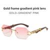 Leopard Pattern Vintage Wooden Frame Sunglasses With Uv400 Protection For Fashion And Driving