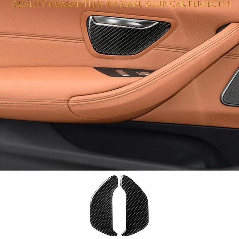 Real Carbon Fiber Inner Door Cigarette Lighter Panel Trim For BMW 5 Series 18-23