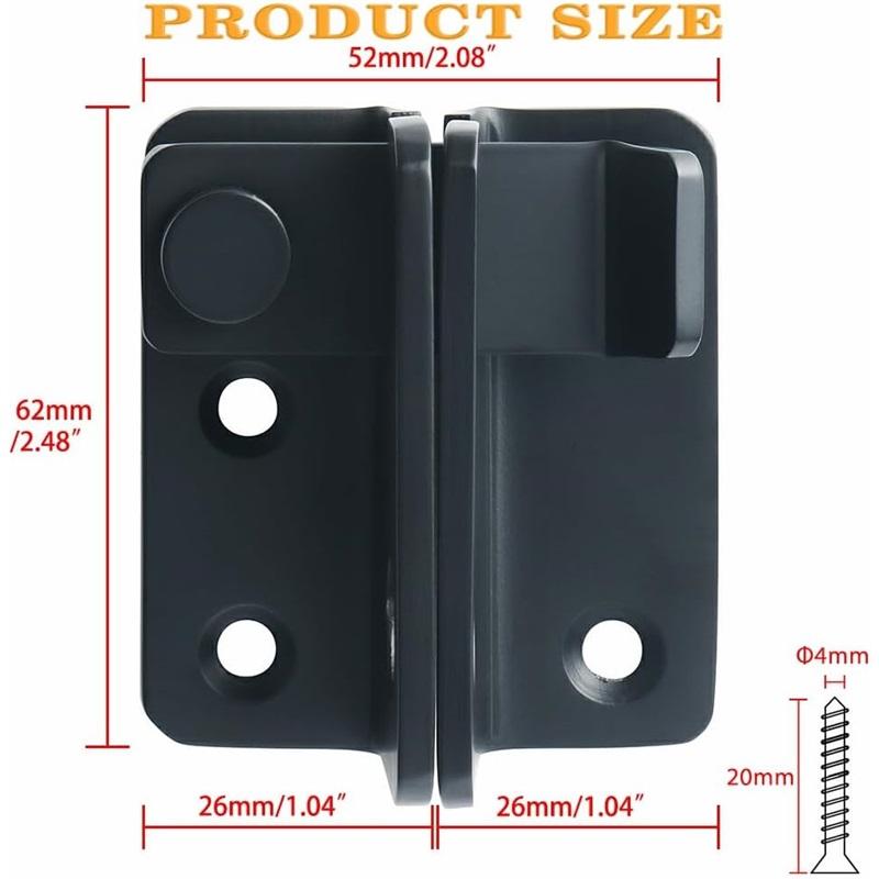 

Флип-защелка, защелки для ворот, защелка для скользящего болта, защелка для безопасной двери, защелка для шкафа, клетки для домашних животных, сада, ванной комнаты, гаража, окна, раздвижной двери Large чёрный