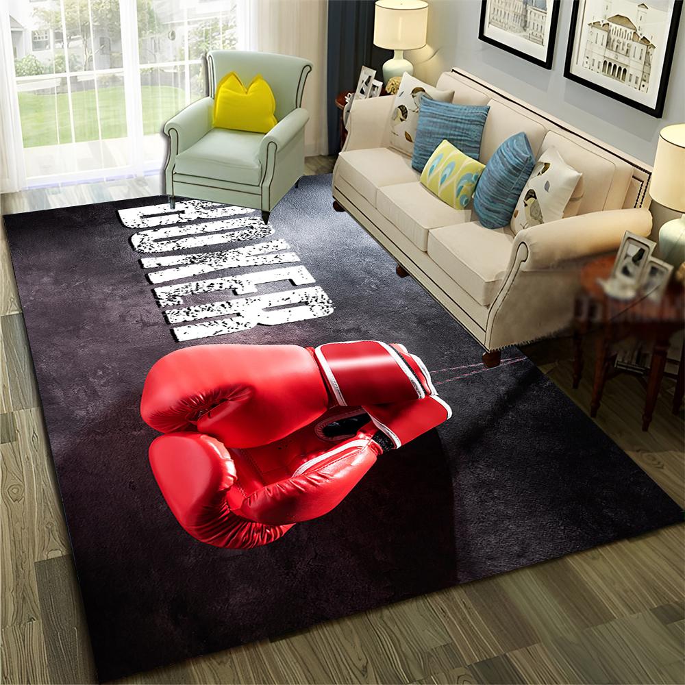 HD Boxer Fight HD Boxing Gloves 3D Carpet Rug for Home Living Room Bedroom Sofa Doormat Decor,Child Area Rug Non-slip Floor Mat