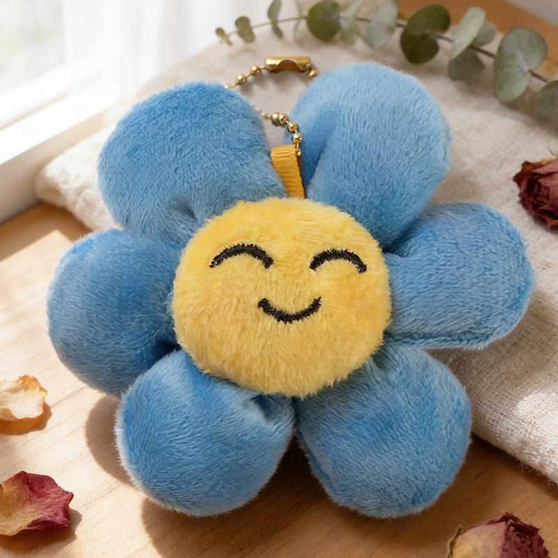 Sunflower Plush Toys 8Cm Sunflower Stuffed Keychain Hairpin Corsage Adorably Girls Accessories Backpack Pendant Birthday Gifts