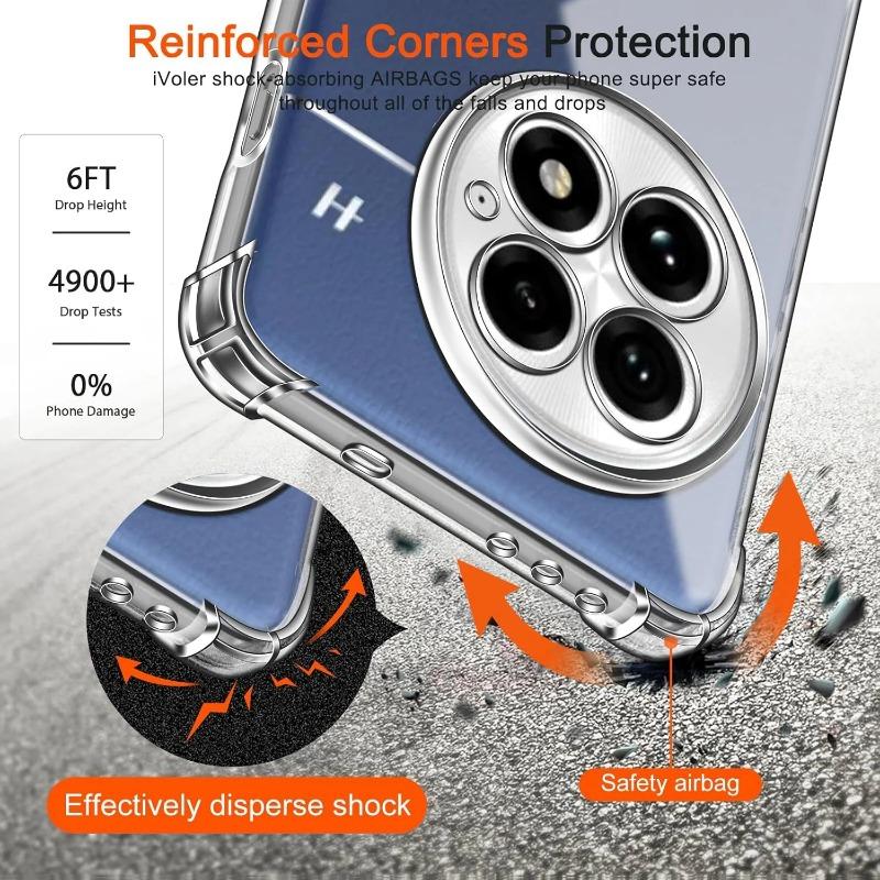 TPU gjennomsiktig deksel for OnePlus 13 One Plus 13R beskyttelsesdeksel Fire hjørner Støtsikker støtfanger Coque Fundas