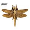Insect Collection Display Gold Dragonfly Wall Art, Vintage Dragon Fly Decor, 3D Resin Mounted Sculpture Decoration for Living Room Hanging Bedroom