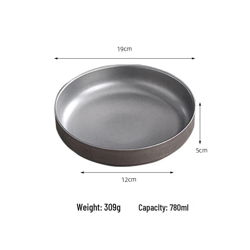 Wutuo Stainless Steel Double-Layer Kimchi Dipping Bowl