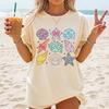 Seashells Beach Summer Tshirt, Comfort Colors® Summertime Tee, Aesthetic Summer Vibes Outfit, Summer Clam Bow Shirt, Wildflower Summer