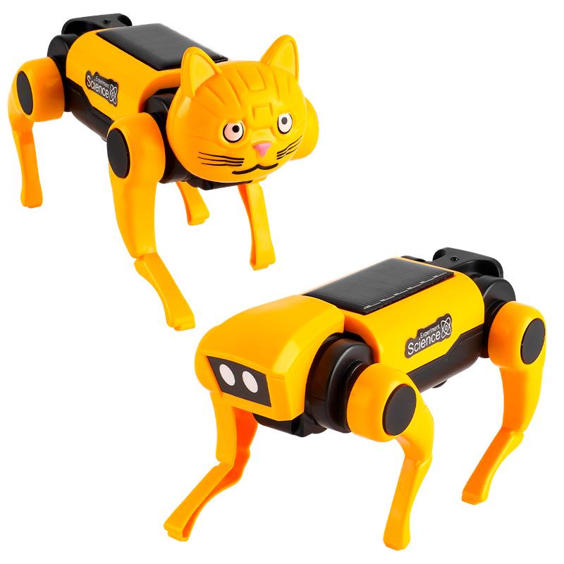 Solar-Powered Mechanical Dog & Cat Science Toys for Kids