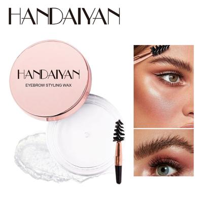 Jabón fijador de cejas incoloro HANDAIYAN, crema tridimensional natural para cejas, juego de cera para cejas, pegamento para cejas