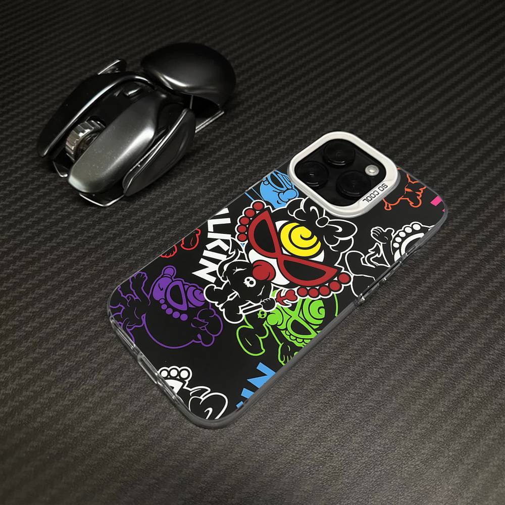 Japan Fashion H-Hysteric M-Mini For iPhone 17 16 15 14 13 12 11 Pro Max Plus Matte Color Back Phone Cover