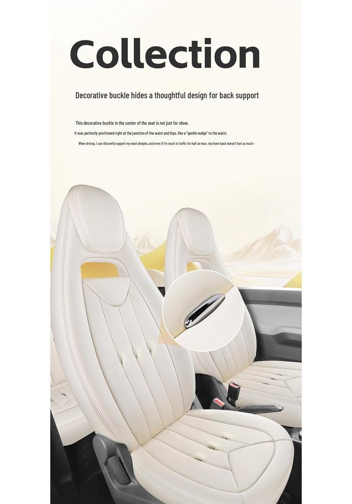 Wuling Hongguang MiniEV Leather Seat Covers - All-Season Full Coverage Cushions