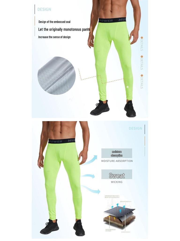 Herren Europäische & Amerikanische Schnelltrocknende, Schweißableitende Kompressions-Sporttights