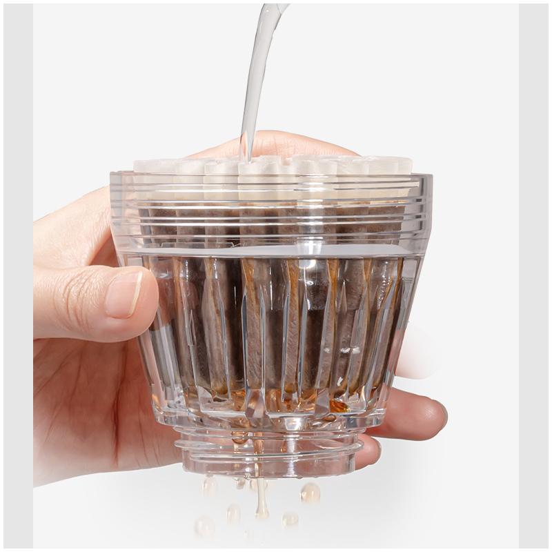 TIMEMORE Crystal Eye Travel Brewer 300ml Portable Coffee Brewer Coffee Cup 2-in-1 Compatible With 155 # Paper Filter