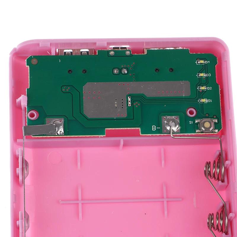 4 slotový box na baterie 18650 Power Bank Držák Přenosný duální USB Type C Nabíjecí pouzdro Pro pouzdro na baterie 18650