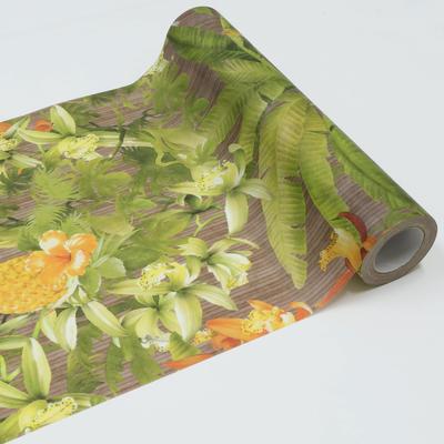 Kabegami Kakumei Masking Wallpaper Remake Peel and Stick Masking Tropical Wood Yellow and Made In Japan Pineapple 23cm Wide X 5m Tape, Wide, Sheet,