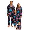 Halloween Printed Family Matching Hooded Long Sleeved Zippered Hooded  Jumpsuit Set