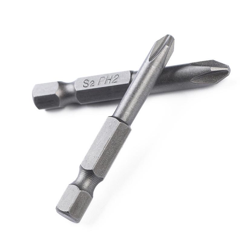 12-Piece 50mm S2 Cross Screwdriver Bits (PH0, PH1, PH2)