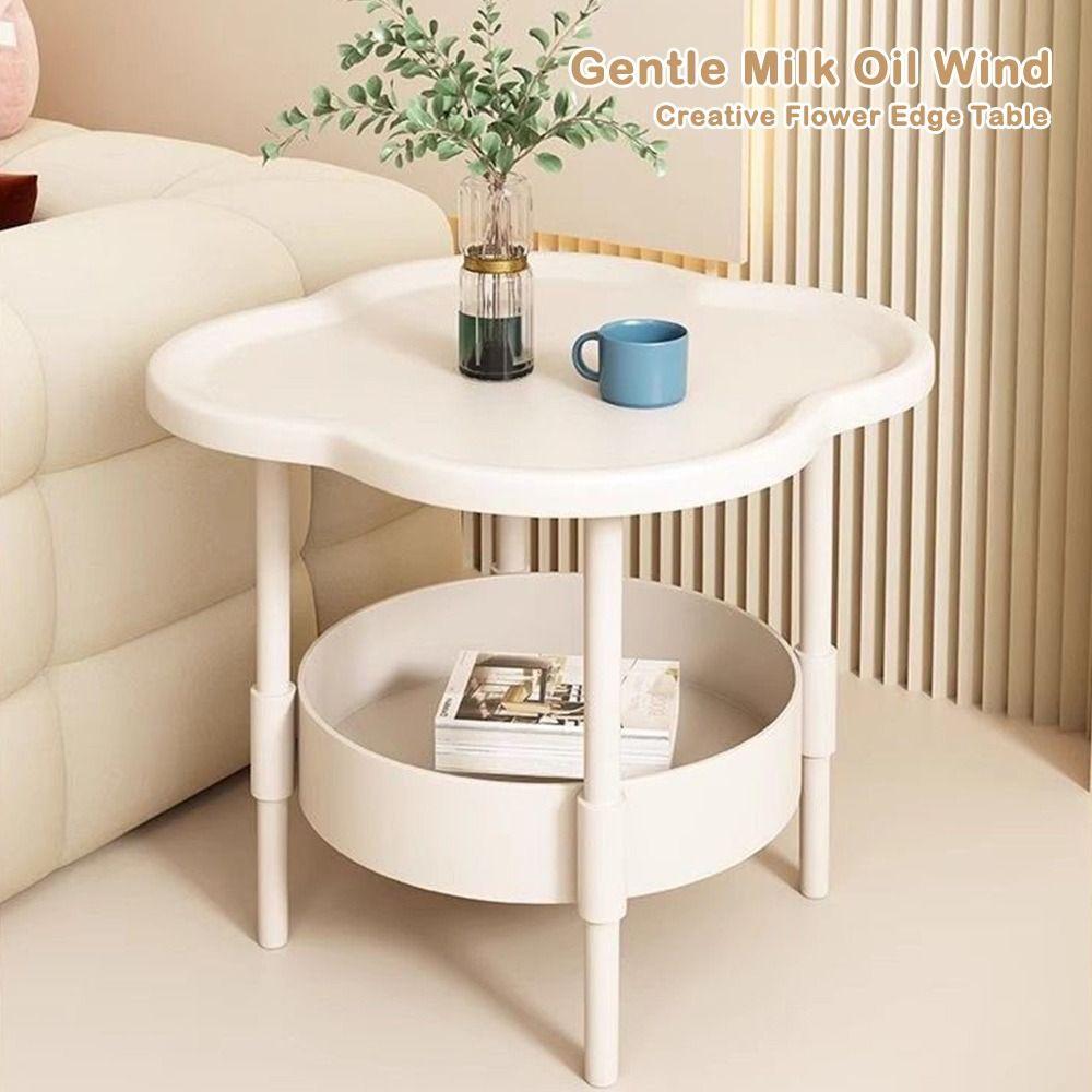 Samll Side Table Plastic Bedside Table Modern End Table for Living Room