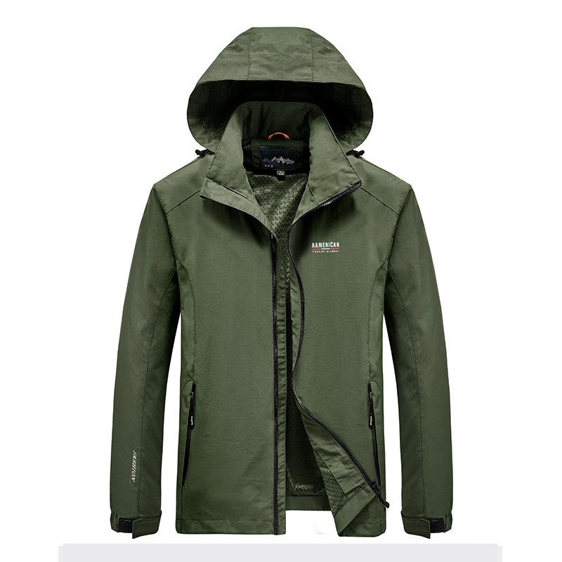 Charge Quick Drying Men's Large Size Casual Outdoor Sportswear Men's Jacket Spring and Autumn Hooded Jacket Men's Clothing