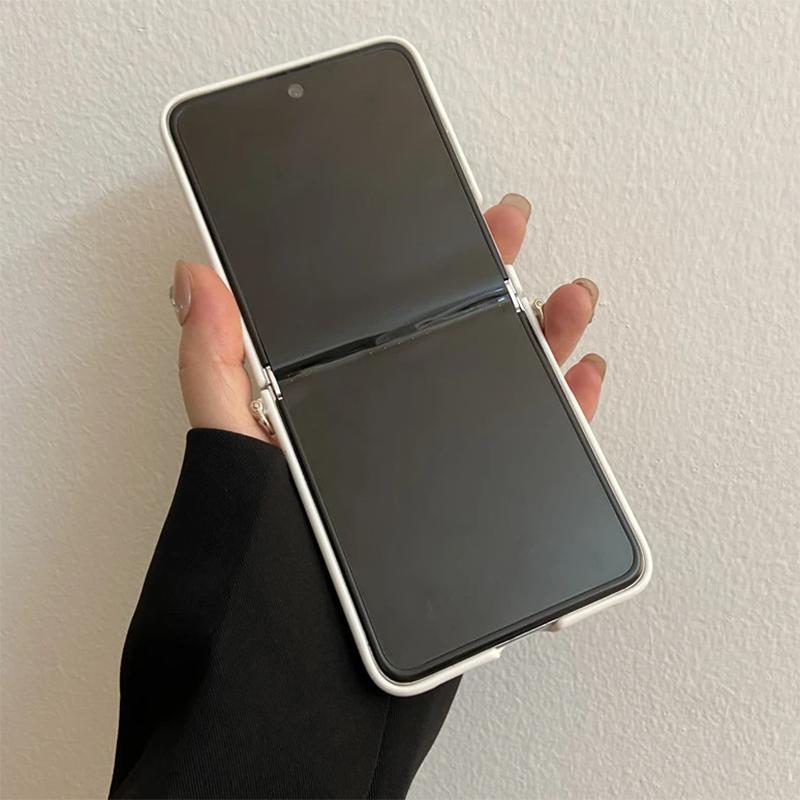 Leather Phone Case for Samsung Z Flip7 Z Flip6 Z Flip5/Xiaomi Mix Flip /Oppo N3 Flip /Huawei P50 Pocket, with Cute 3D Star Decor &Lanyard