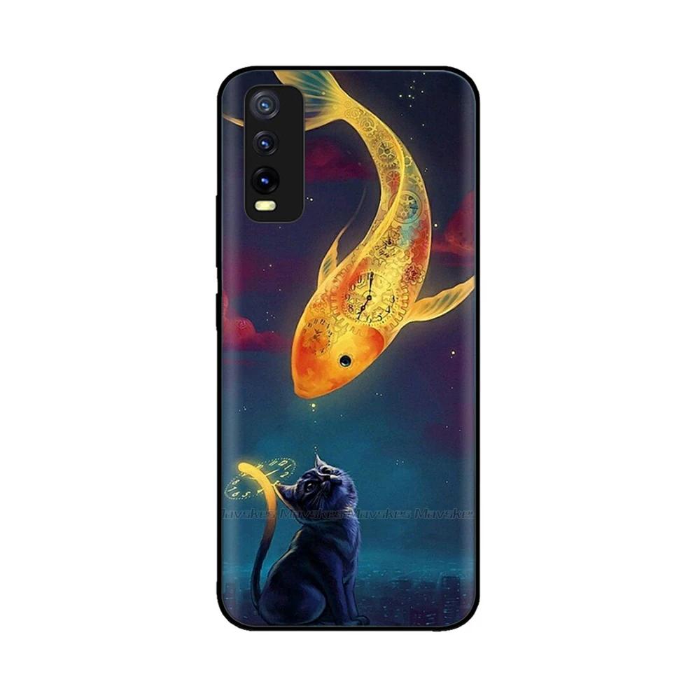 Pro Vivo Y20 Y20i Y20a Y20s Vivo Y11s Y12s Pouzdro na telefon Roztomilý Chránič fotoaparátu Zadní kryt Pro Vivo Y20 2021 V2027 Silikonové Fundas