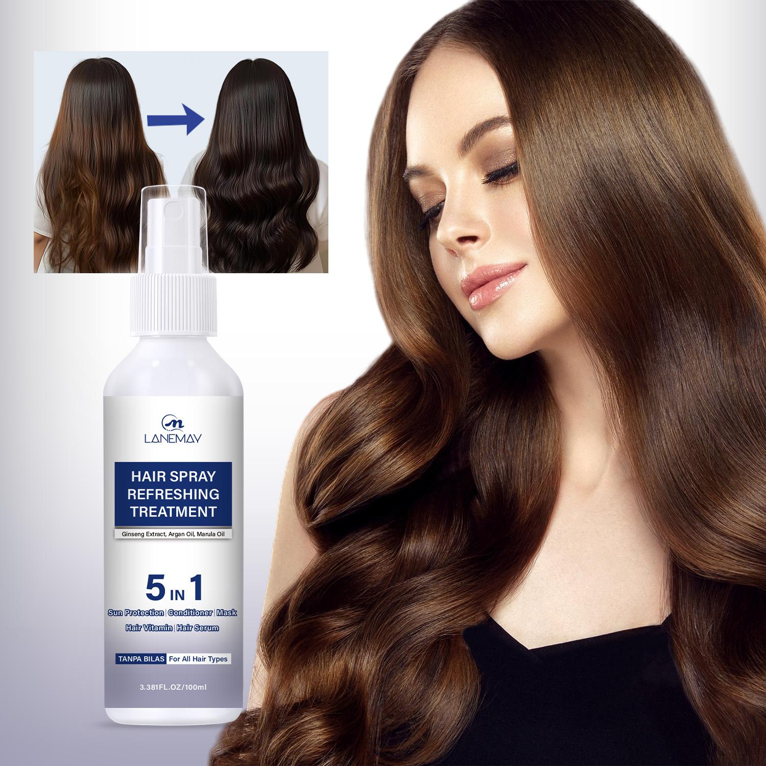 

Hair Spray-Prevents Dryness And Brittleness-Minmizes Hair Damage From Coloring And Bleaching-Suitable For All Hair Types, 100ml