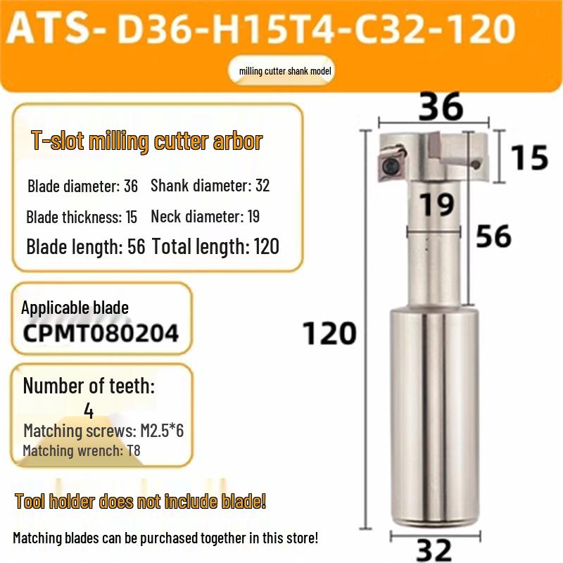 T-Slot Trapezoidal Milling Cutter for Shank Machining Center, Side Milling, and Grooving (Sizes: 21, 25, 32, 36, 40, 50, 60)