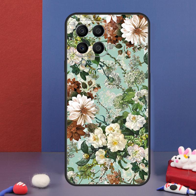 Midnight Floral Case For Samsung Galaxy M13 M53 M06 M16 M31 M11 M35 M55 M15 M56 M36 M12 M32 M52 M14 M34 M54