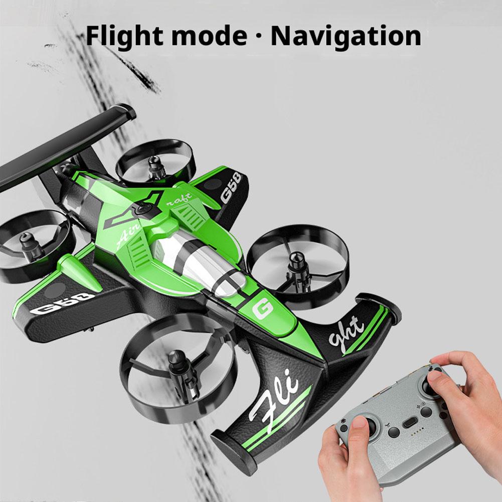 2 in 1 Mini Drone Air-Ground Flying Aircarft Dual Mode Quadcopter Racing Car Professional RC Car Children Toys Kids Adult Gifts