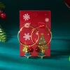 Christmas Tree Star Hat  Red Earrings for Woman Christmas Drop Earrings Delicate Jewelry Ears Stud Earring Xmas Gifts