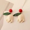 [Elegant Tulip Earrings] Chic Elegant Retro Tulip Flower Dangle Earrings | for Women