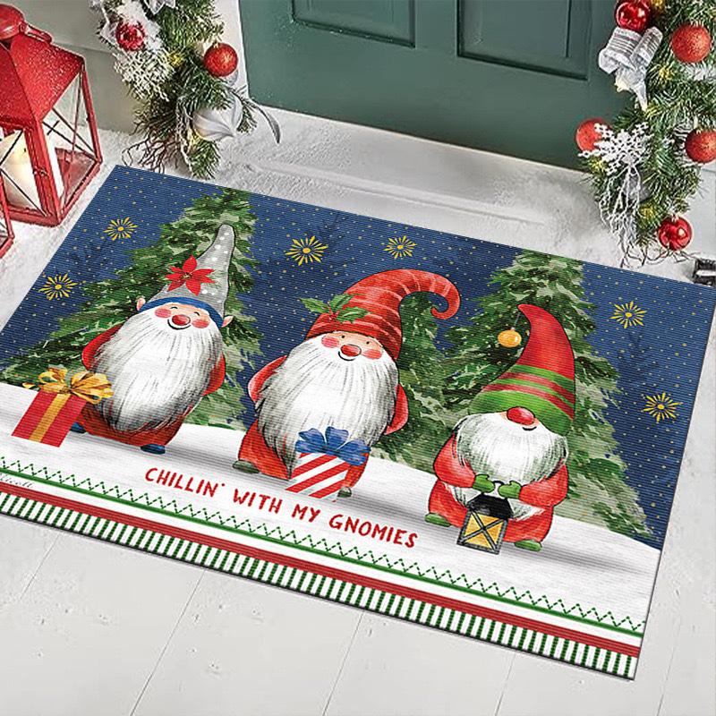 

Three Little Dwarfs Pattern Doormat Stain-Resistant Non-Slip Christmas Decor Rug Indoor/Outdoor Entryway Mat Home Decor 40x60cm 16x24inch