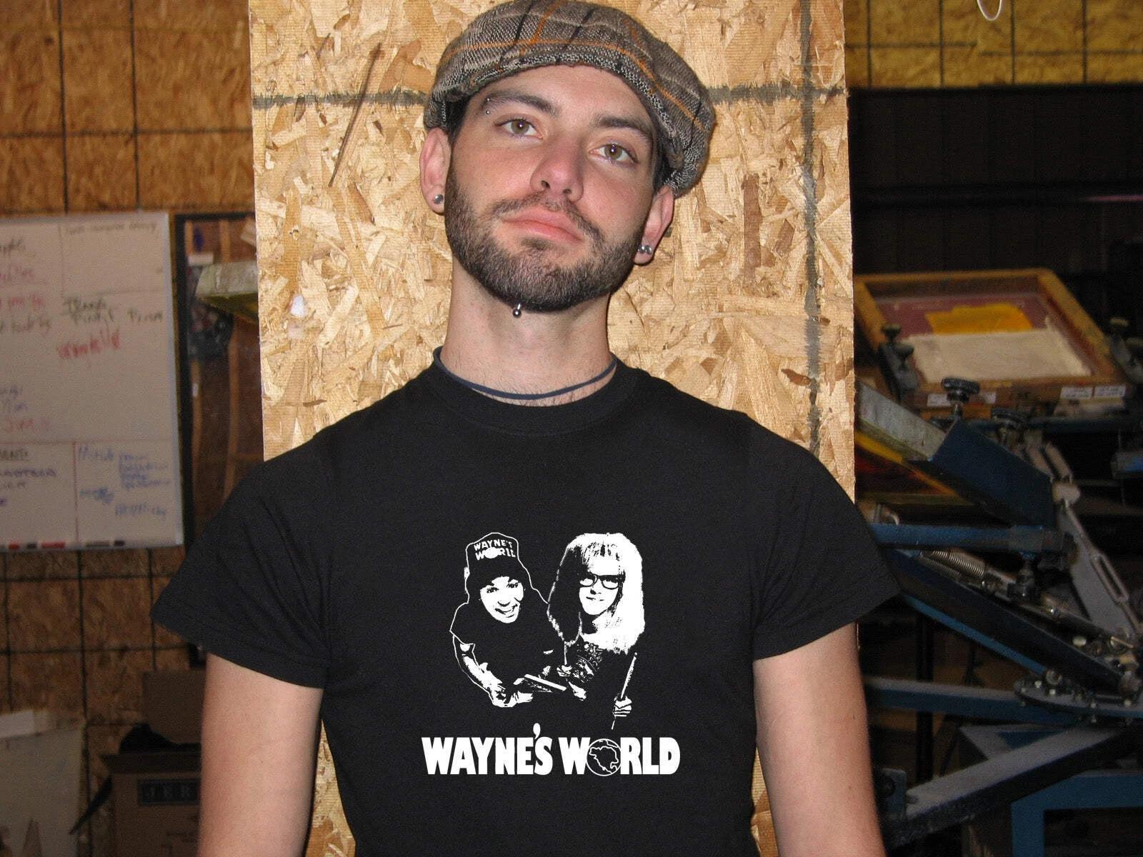 Wayne’s World Garth T-Shirt – Funny Retro Comedy Rock Tee 3XL фото