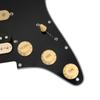 Musiclily Pro SE Schlagbrett mit Alnico 5 Tonabnehmern und Super Switch für ST Strat E-Gitarren mit Zebra Stegtonabnehmer ST-HSS-60SE Vorverkabelt 5-Wege Gitarren,