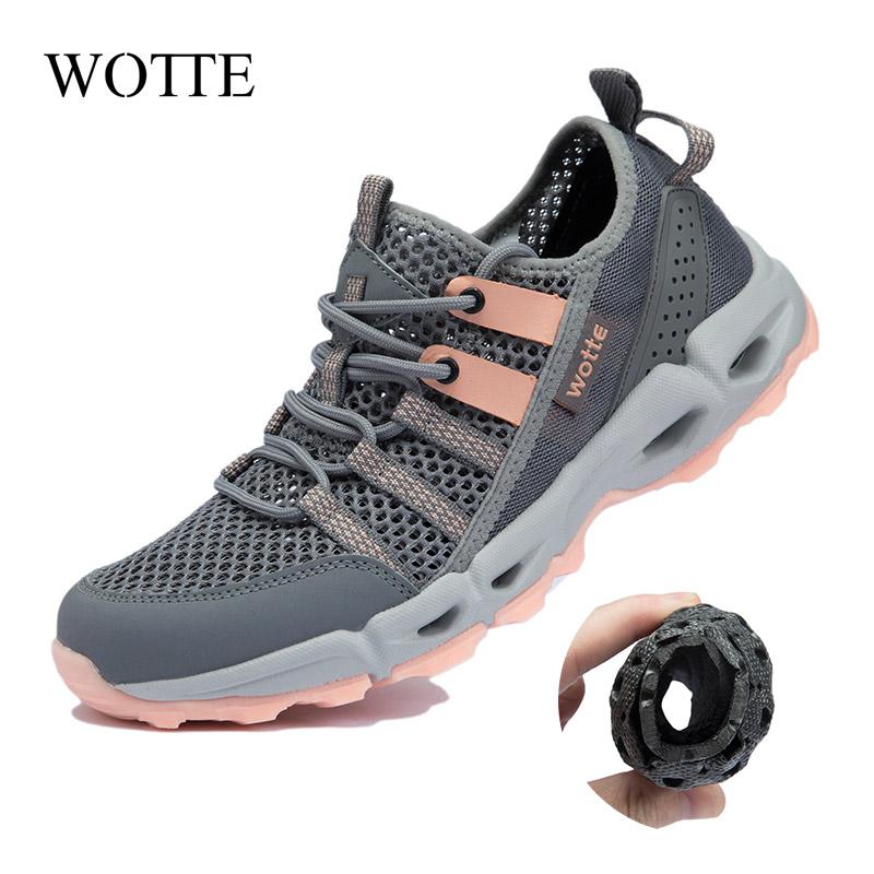 Модная мужская повседневная обувь WOTTE Модная дышащая сетчатая обувь для мужчин Верх — фото 3
